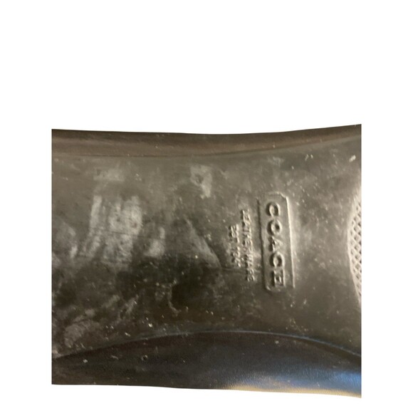 Coach Women’s Black Leather Heels Sz 8.5B Buckle Accent Round Toe Classic Pumps - Picture 12 of 14